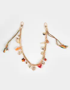 FULL TILT Braided Beaded Cord Chain Bag Charm