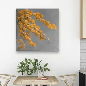 212 MAIN Fade-Proof Golden Wattle Plant Floral Artwork - 32x32 in. High-Def Print Wall Art, Artistic Nature Decoration, Bedroom Home Gift (Posters & Prints Home Supplies)