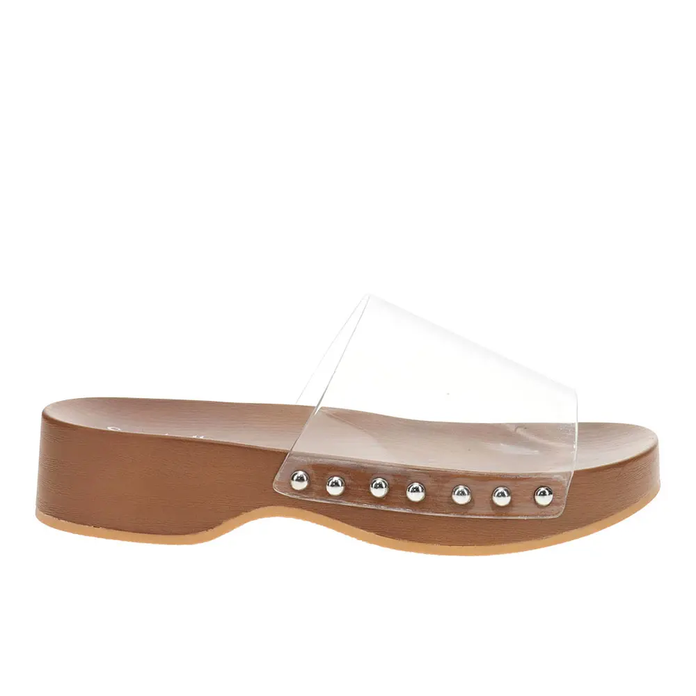 Seychelles Womens Fantasy Slide Casual Sandals Casual Low Heel 1-2" - Clear