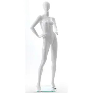 White Gloss Female Mannequin- Hand on Hip
