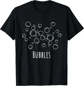 100% cotton Unisex White Bubbles Bath Bubbles T-Shirt