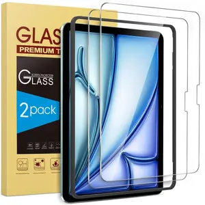 F-PCS15  2 Pack Screen Protector for iPad Air 11-inch M3 2025 & M2 2024, (iPad Air 7th/6th Generation), Tempered Glass-Apple Pencil Pro & Case Compatible, Anti-Scratches, High Definition