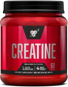 Micronized Creatine Monohydrate Powder for Muscle Strength Recovery and Workout Performance Unflavored 60 Servings