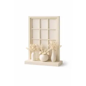 3D Printed Mini Window Shelf Display with Tiny Vases
