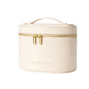 Makeup Bag with Gold Zipper Closure for 30+ Products Travel-Friendly Design