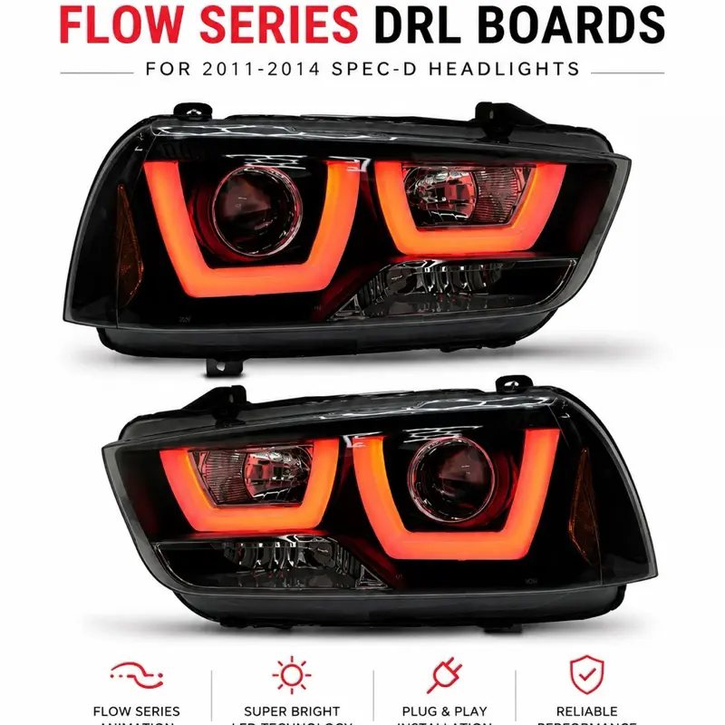 Dodge Charger Flow Series DRL Boards (for 2011-2014 Spec-D Headlights)