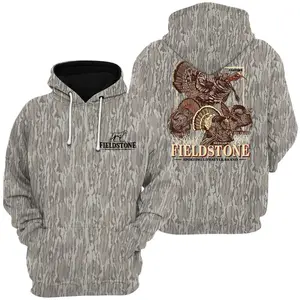 Turkey Hunting Camo Shirt, Vintage Wild Turkey Graphic Tee, Soft Cotton Blend Camo T-Shirt, Sweatshirt, Hoodie with Tree Print, Long Sleeve Outdoor Hunting Pullover Hooded