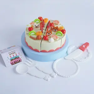 Children's Cake Cutting Toys, Simulated Kitchen Toy Sets, Toys for Boys and Girls to Imitate Birthdays