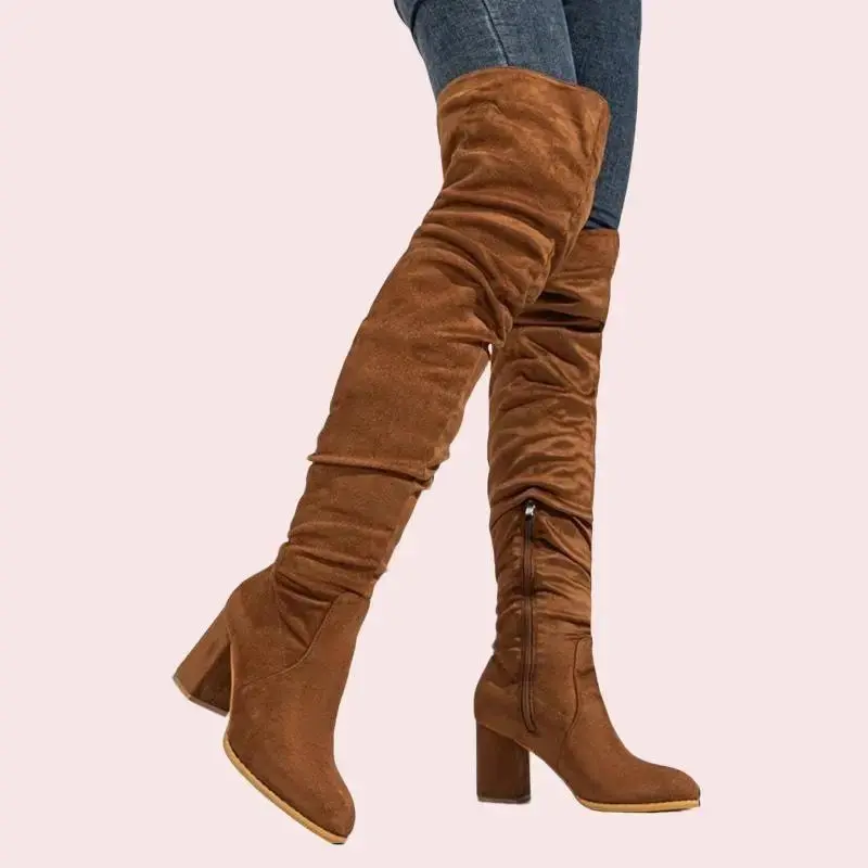 Women's Over the Knee Fashion Boots - Perfect for Any Occasion Footwear Comfort Suede Shoe