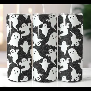 Glitter ghost 20 oz tumbler  Fall Halloween Drinkware