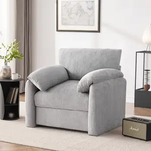 Chenille Oversized Armchair, 38.6" Wide Accent Chairs for Living Room & Bedroom Modern Lounge Chair, Upholstered Mid-Century Reading Chair, Comfy Living Room Chair, Single Sofa Chair