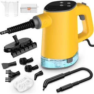 Steam Cleaner, Adjustable Handheld Steam Cleaner for , 10s  Heat-Up & 450mL , Multi-Surface Portable Steamer for Cleaning Floor/Grout//Kitchen & Bathroom Yellow