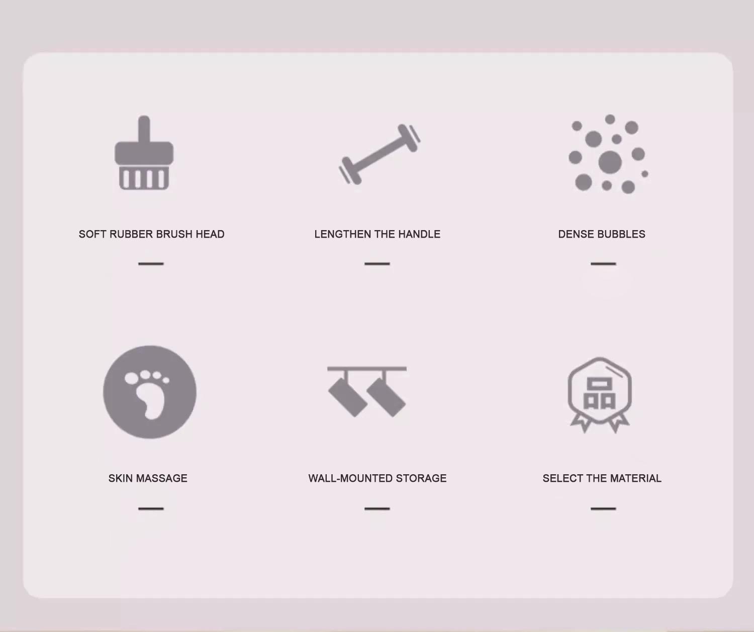 【S1】Toe Gap Cleaning Brush Long Handle Silicone Toe Crevice Cleaning Brush & Exfoliating Brush, Foot Scrubber in Shower Toe Cleaning Brush