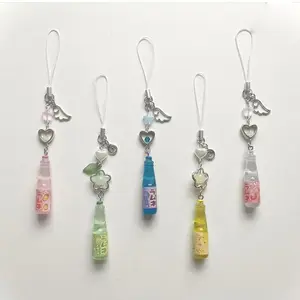 Handmade ramune soda bottle phone charms/ keychain bag charms gift
