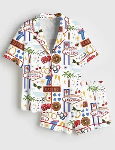 Women’s Las Vegas Travel Long Sleeve Satin Pajama Set – short-sleeve and long-sleeve pajamas sets.