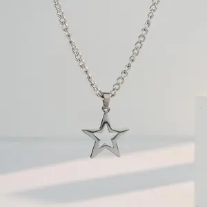 Titanium Star Y2K Necklace
