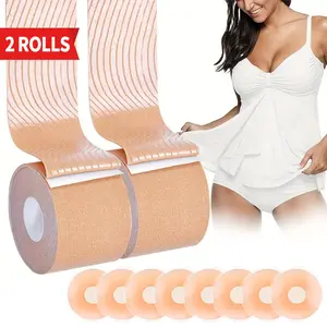 Large Boob Tape Breast Lift Tape with 8 Pcs Nipple Covers Invisible Boobtape for A-G Cup  Womenswear for Push up & Shape | Works Great with Sticky Bra