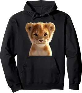 Lion Big Cat Young Cute Lion Lions Mane Love Wild Lions Pullover Hoodie - Hufsakha Shop 36B0DQRH1CFN