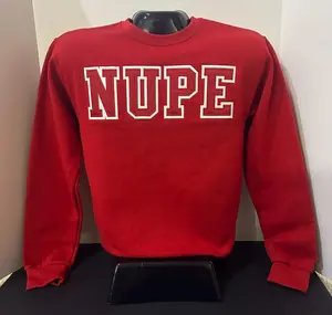 NUPE Kappa Alpha Psi Crewneck Sweatshirt - Embroidered Applique Letters.