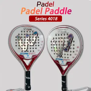 Professional Tennis Paddle Racket, Carbon Fiber & Soft Eva Material, Ideal for Training & Play, Includes Padel Bag