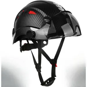 Lightweight Safety Helmet Hard Hat with Detachable Goggles &  Reflective Stickers, Vented Construction Work Helmet with 6-Point Ratchet Suspension & Chin Strap, One-Hand Adjustment for Men Women