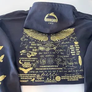 OFFICIALLY LICENSED: Kate Stewart The Ravenhood Collage Shirt - Gold/Metallic Print, Casual Book Lover Style, Crew Neck, Hoodie Option Available - Summer, Suit, Streetwear, Long Sleeve