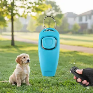 2-in-1 Silent Dog Clicker Whistle with Keychain: Durable ABS Dog Training Tools for Behavior Correction, Indoor Outdoor Pet Training Aid, Bite-Resistant Portable Dog Whistle