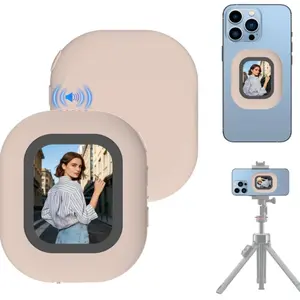 Magnetic back clip selfie screen compatible with iOS and Android phones, wireless/wired dual-mode monitor for rear camera, Bluetooth remote control for focusing, versatile assistant for Vlog and live selfies