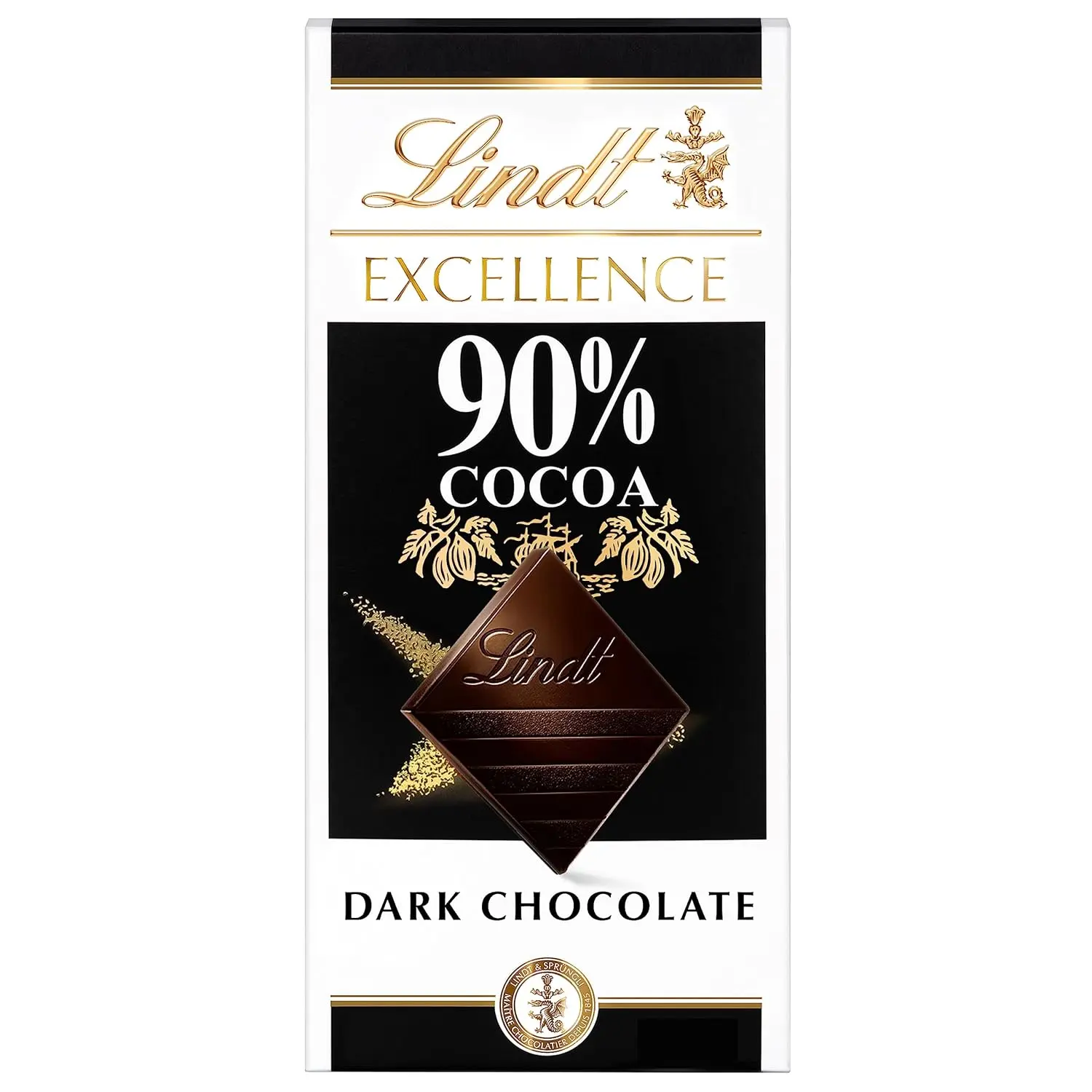 Lindt, 90% Cocoa Dark Chocolate Bar, Dark Chocolate Candy, 3.5 Ounce