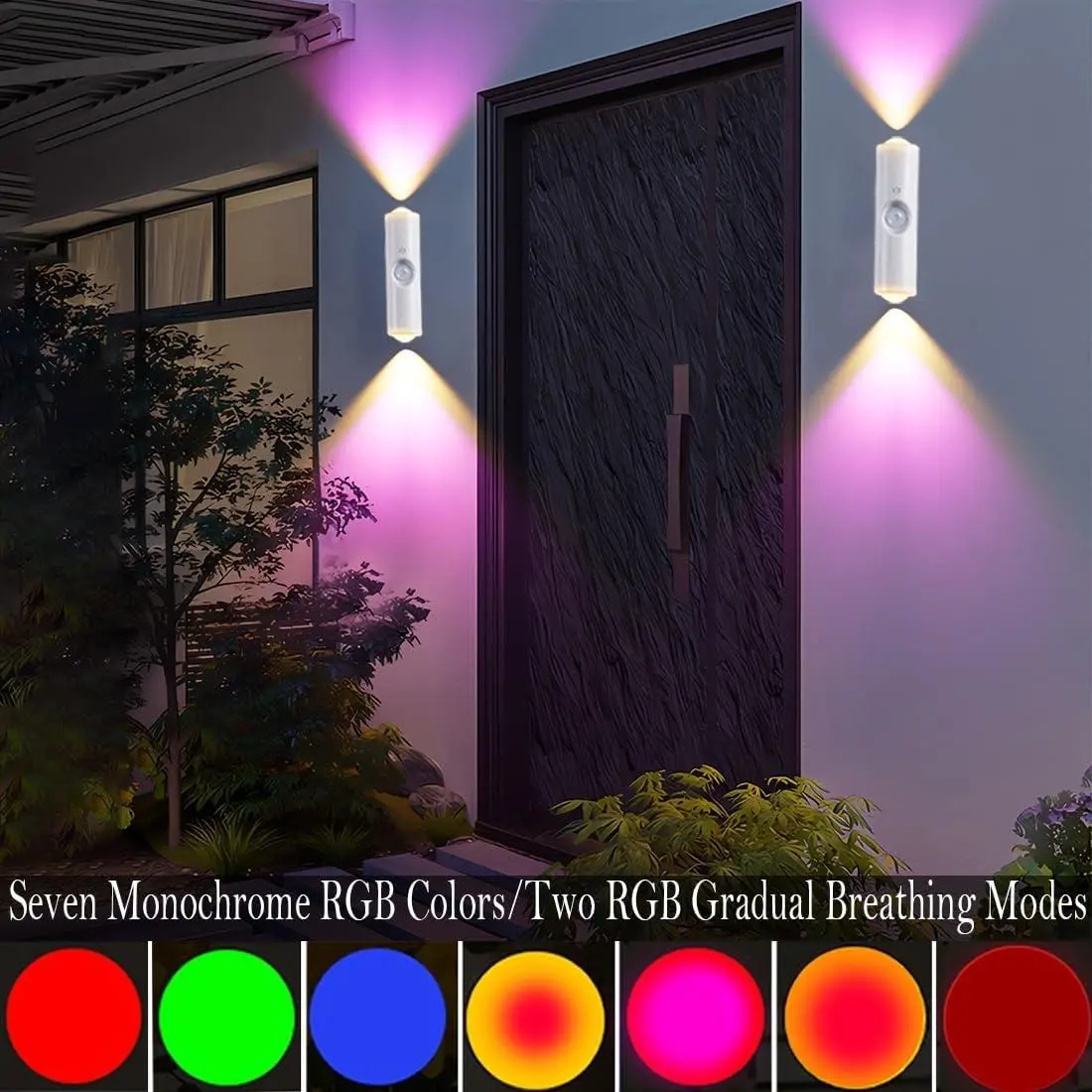 3/4PCS Smart RGB Motion Sensor Light, USB Rechargeable LED Motion Sensor Wall Sconce, Long Battery Life, Stick Anywhere, No Outlet Needed – Cozy, Plug-Free Lighting for Bedroom, Bathroom, Stairs & More!