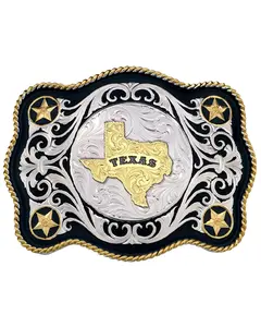 Montana Silversmiths Unisex Sheridan Style Texas State Western Belt Buckle - 61360-610Tx
