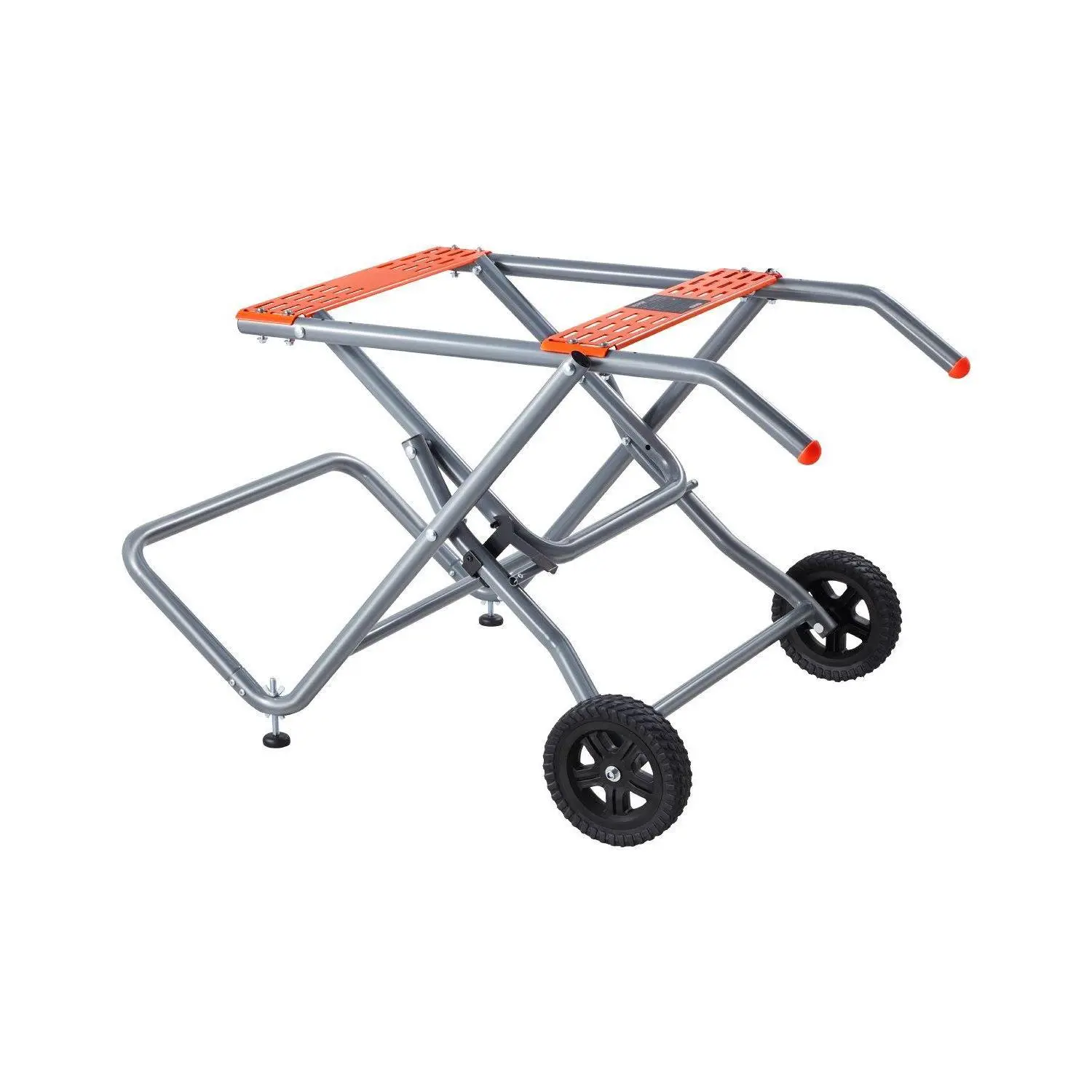 【Backtoschool】VEVOR Heavy Duty Portable Table Saw Stand, Foldable Legs, Antislip Wheels, 350 lbs Load Capacity, Adjustable Size, Rolling Design, with Installation Guide, Release Lever, Rolling Stand