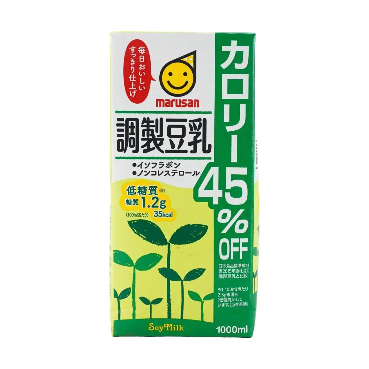 MARUSAN Japanese Soy Milk Drink 1000ml - Low Calorie, Low Sugar, Healthy Breakfast Soy Milk Beverage