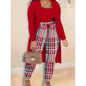Stylish and sexy plus size three-piece women's clothing