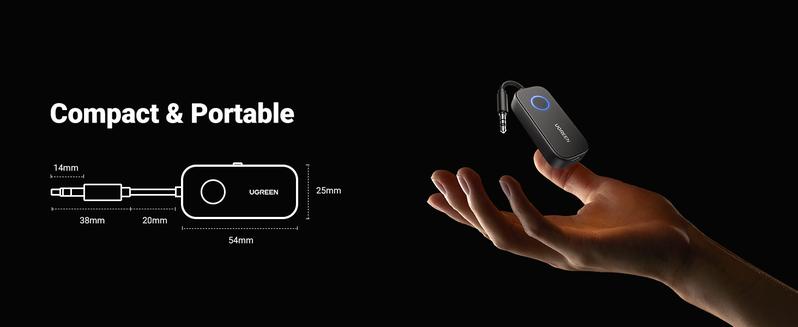 UGREEN Bluetooth 5.2 3.5mm Audio Transmitter/Receiver Adapter for Airpods or Headphones,  for Flight, TV, Car Stereo, MP3 Headset Microphone-TikTokShopBlackFriday ,TikTokShopHolidayHaul