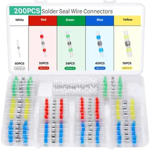 Solder Seal Wire Connectors Kit - 200 Count Wire Connectors for Marine Automotive RV & Boat Wiring, Upgraded Heat Shrink Design