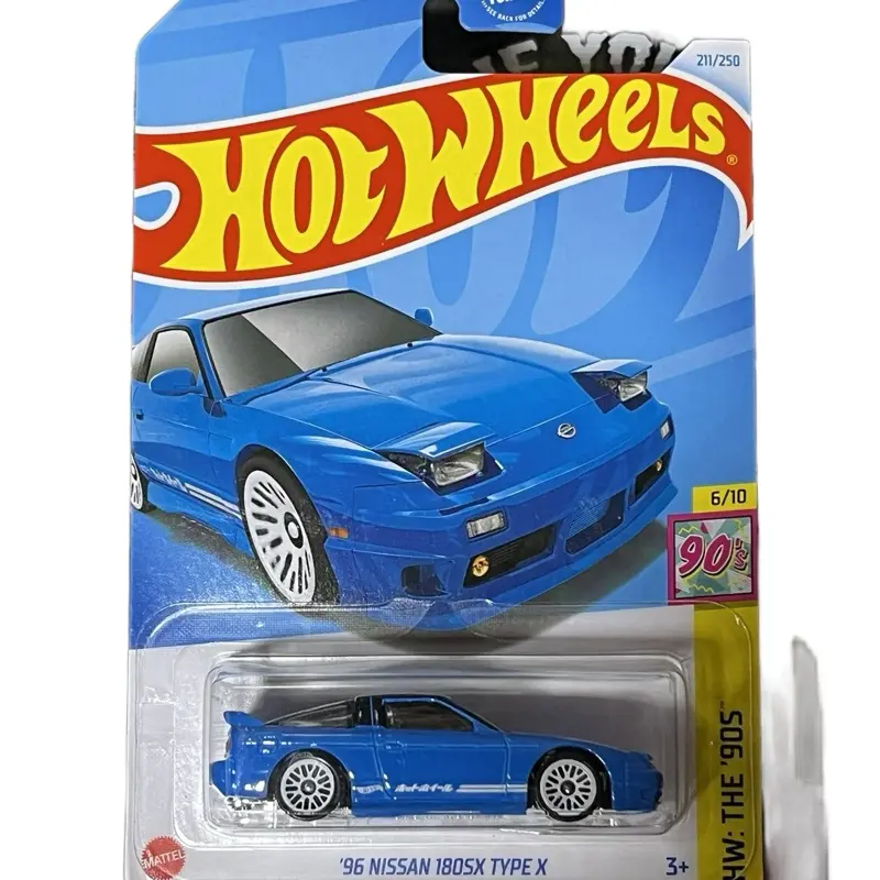 2024 Hot Wheels #211 HW: The 90s 6/10 '96 NISSAN 180SX Type X Blue w/WhiteLaceSp