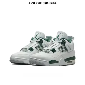 Classic Court Shoes – White Leather Base with Emerald Green Accents, Thick Foam Midsole & Wing Eyelets, Unisex Vintage Streetwear Trainers