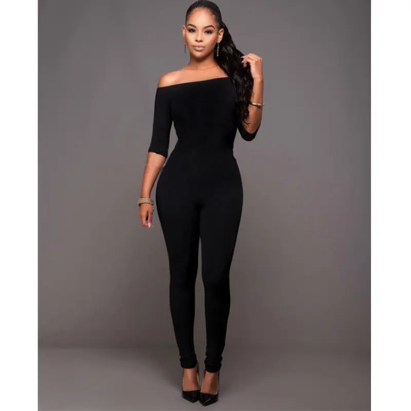 Mid-sleeve Jumpsuit