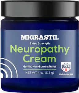 Migrastil Neuropathy Cream - Soothing Cream for Feet, Legs, Hands, Etc. Aloe Shea Butter Gentle Clove Moisturizing Body Care Daily. HSA/FSA Eligible
