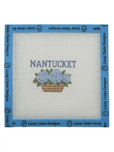 Nantucket - Luggage Tag Sized - 18 Mesh 6x6 - Needlepoint Canvas