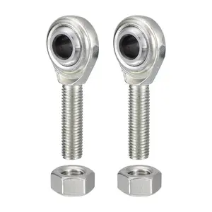 CM6 Rod End Bearing Heim Joints, 3/8 x 3/8-24 Right Hand Male Thread Heim Joint with Jam Nuts 2pcs