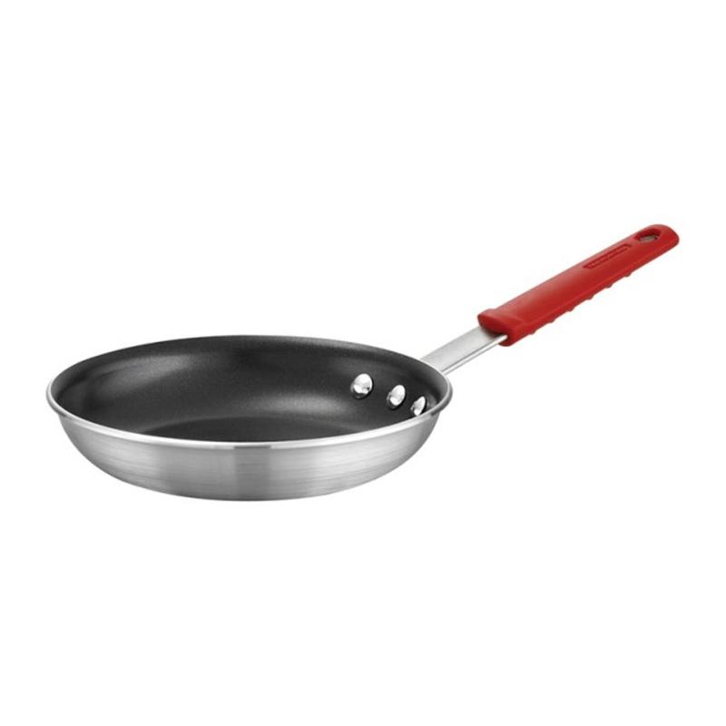 Tramontina 8 in. Heavy Gauge Aluminum Professional Fry Pan - NSF Certified Stainless Steel Cookware for Cooking, Reinforced Non-Stick Coating, Removable Silicone Grip, Oven-Safe Handle, Silicone Sleeve