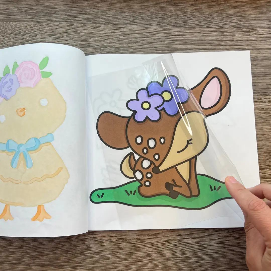 Reusable Protective Sheet for Coloring Books and Alcohol Markers to Prevent Bleed Through by Wook Books Coloring