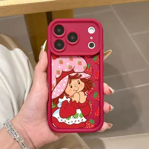 Strawberry Shortcake Smartphone Case for iPhone 17 16e 16 15 14 13 12 11 Mini Pro Max Air X XR Xsmax 8 7 Plus, Protective Anti-Fall Soft Tpu Back Cover