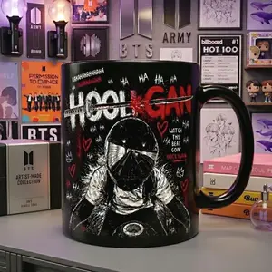 Hooligan Rider Ceramic Mug, K-pop Arirang Street Style, Army Fan Gift