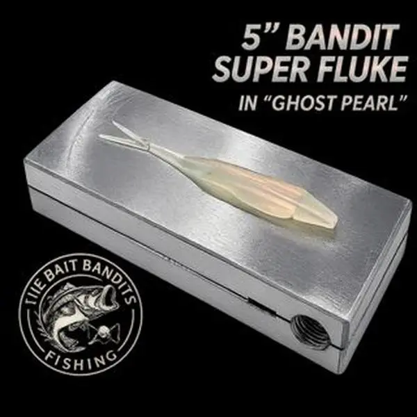 5" Bandit Super Fluke - Ghost Pearl Soft Jerkbait Bass Lure (4 Pack) - Made in USA Inline Lures for Freshwater Fishing