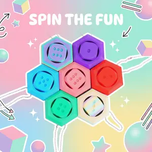 3D Printed Fidget Dice Keychain Hexagon Spiral Stress Relief Sensory Toy for Adults Kids Teens Portable Fashion Accessory Auditory Tactile Sensory Relief for Adults Teens Kids Office ADHD Focus Gift Contactless Magic Tap-to-Pay Wand Stress-relieving