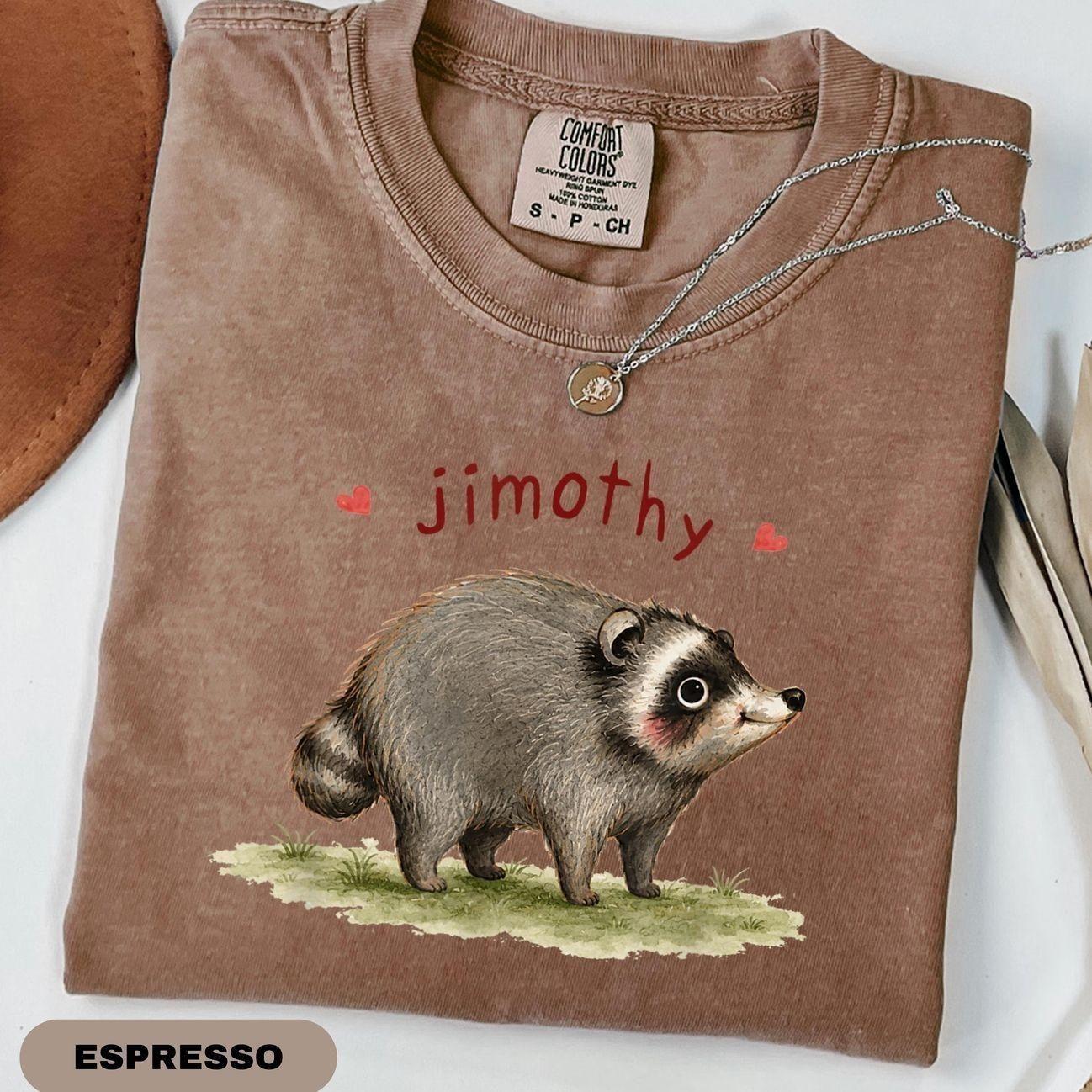 Comfort Colors Jimothy Raccoon Viral T-Shirt, Famous Seattle Raccoon Shirt, Short King Jimothy Tee, Cute Trash Panda Graphic Tee, Funny Animal Lover Gift, Retro Aesthetic Raccoon Apparel, Humorous Meme Shirt , By Legacy Graphic