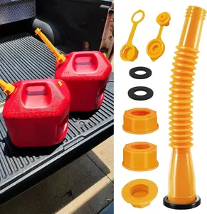 Gas Can Spout Replacement, Leak Proof Gas Can Spouts Set, Flexible Pour Nozzle Suitable for 1/2/5/10 Gallon Gas Cans with Nozzle